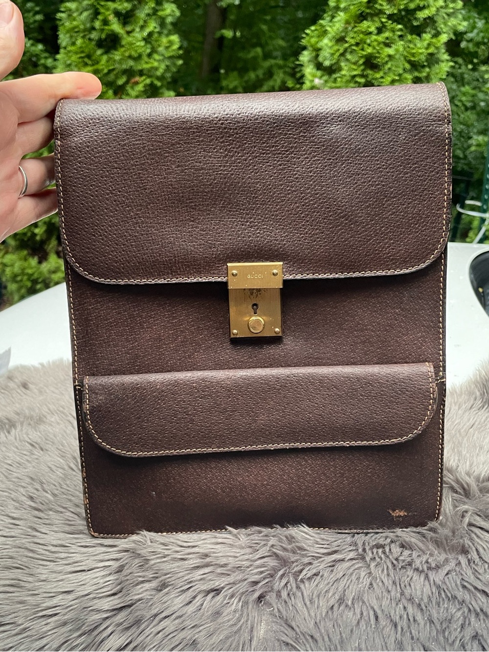 Gucci Vintage Leather Crossbody Bag